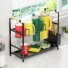 OWNSWING Cup Organizer Water Bottle Organizer with Drain Tray for 40oz Thermal Mug Storage Holder Cup Holder