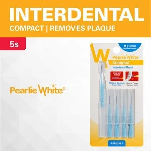 Pearlie White Compact Interdental Brushes Green Size L - Pack Of 5s