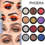 PHOERA Eyeshadow Eye Glitter Shimmer 28 Colors Natural Matte Palette Pigment Eyes Make Up Cosmetic festival face jewels