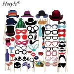 Photo Booth Props 59PCS DIY Kit for Wedding Party Graduation Birthdays Dress-up Accessories PFB0187