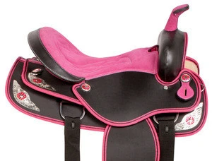 Pink Silver Western Leather Trail Horse Saddle Tack, Leather Horse Saddle, Professional Horse Saddle