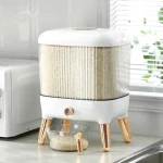 Plastic Sealed Rice Tank household rice storage Container box With Lid Multifunction 10kg Rice Box for  Kitchen