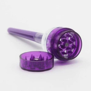 plastic tobacco herb grinder with cone roller