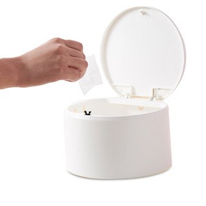 Plastic waste bins round Mini Wastebasket Trash Can Dispenser  for toilets  or Tabletop ,car waste bin, Cover Bucket  Paper