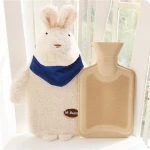 plush fluffy bulk massage PVC rubber hot water bag bottle