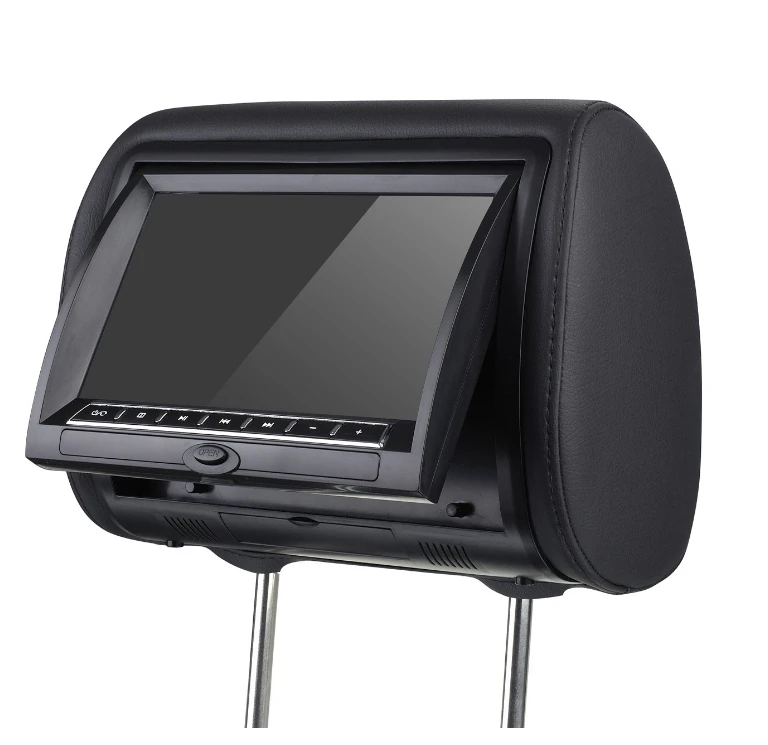 Popular 7 inch car headrest monitor with pillow universal car use dvd usb sd card av tv mp5 input