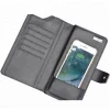 Portable OEM design multi coloured genuine leather wallet with 4000mah external lithium battery qi wireless charger for gift