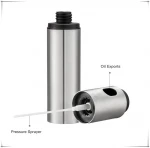 portable one hand operate oil vinegar spray / stainless steel spray oil bottle