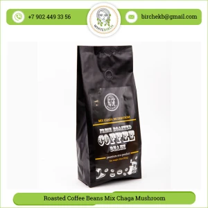 Premium Quality Roasted Arabica Coffee Beans with Chaga Mushroom, 1kg