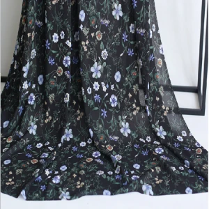 printed beautiful polyester chiffon Mixed stock fabric for scarf