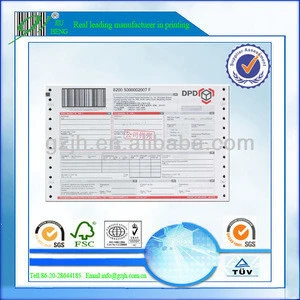Professional multi-ply courier bill printing for post office