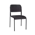Professional sturdy blue mid back executive ergonomic stackable small conference meeting room armless office chair for hotel