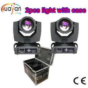 Promotion Sales 2PCS 7R Beam Moving Head Light with Flight case/Road case 230W Power with 2 Prisms Wedding/DJ/Stage/KTV Lighting