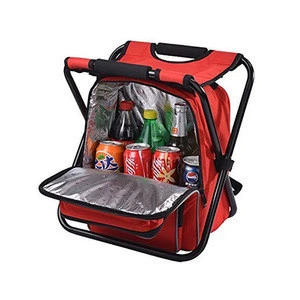 Promotional Portable Picnic Fishing Travel Insulated Backpack Beach Can Cooler Chair