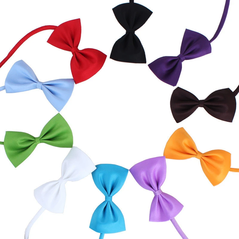 Pure Color Adjustable Cheap Dog Cat Bow Tie