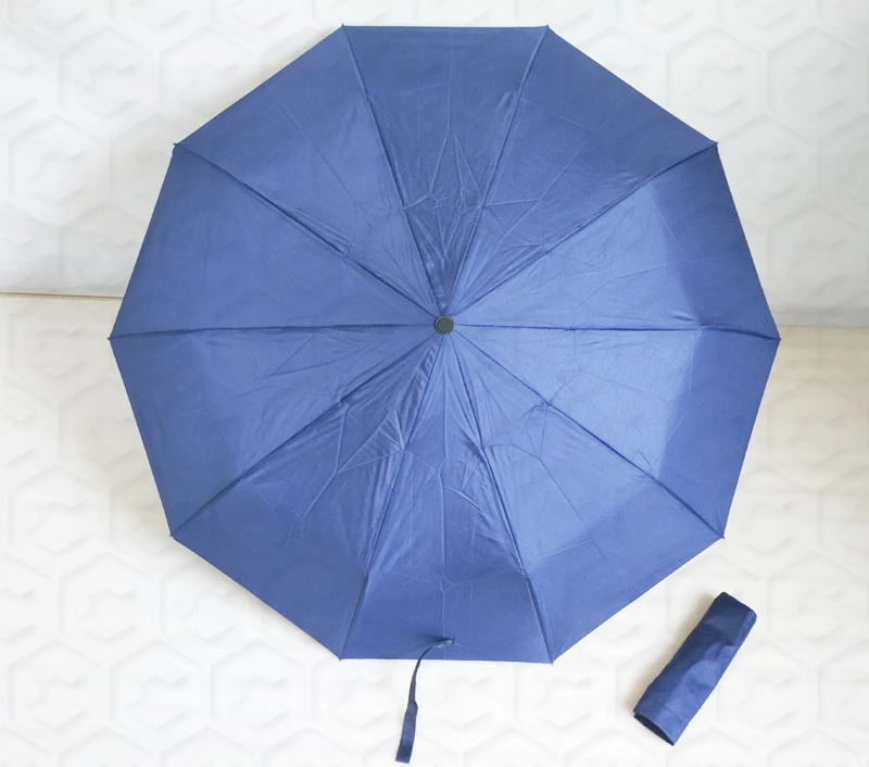 quality chinese products-nice blue color 3 folding 21&quot;x8k auto open&amp;colse umbrella for sell