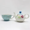 Quality Life 1+1 Custom Modern Ceramic Teapot Coffee Tea Cup Set