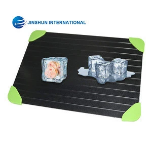 Quick Thawing Plate Defrosting Tray, Made of Premium HDF Aeronautical Aluminum Alloy, Quick Natural Safe Thawing Frozen Meat or