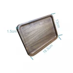 Rectangle Platter Tea Plate Tray Wood Coffee Table Walnut Wooden Tray Solid Wood Serving Tray