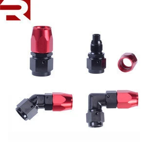 Red and black AN size Hydraulic pipe fitting