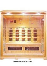 Red glass tube cryo sauna room