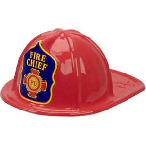 Red Popular Top Quality Best Sale Funny Toy Fire Man Helmet Hard Plastic Party Adult Child Hat CH4151