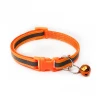 Reflective cat collar multi-colors dog cat collar with bell adjustable nylon manufacturer wholesale