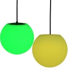 restaurant led hanging lights modern decoration outdoor PE plastic led ball hanging pendant light lamp