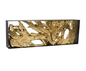 Root Console Table, Iron Frame, Gold Color