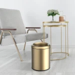RTS 9L Round Open top Dustbin Trash can Waste Garbage Dust steel bin 2Gallon Wholesale factory household room kitchen hotel hot
