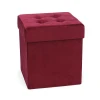 RTS Modern Luxury Home Furniture  Velvet Folding Ottoman Storage Footrest Stool