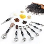 S15 Kitchen 8pcs/set stainless steel Measuring spoon bakeware tool measures spoons Calibration measureCooking spoon sets