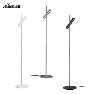 Savia Aluminum Iron LED Floor Lamp Standing Light Reading Modern Adjustable Dimmable For Hotel Bedroom