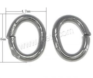 Saw Cut Stainless Steel Closed Jump Ring original un color 4.7x6x1mm in stock 875167