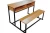 Import school furniture cheap double school desk and chairs from China