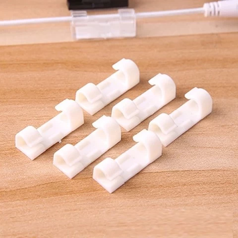 Self Stick Wire Organizer Line Cable Clip Buckle Clips Clamp Table Wall Fixer Fastener Holder Data Telephone Line Winder
