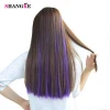 SHANGKE 1 Clip In Long Straight Hair Extensions Fake Hairpieces Heat Resistant Synthetic Fake Hair Extensions Only One