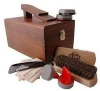 Shoe Shine Care Kit,Wooden Box