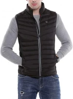 Sidiou Group Quality Men Plus Size USB Heated Rechargeable Gilet Heating Adjustable Temperature Down Vest