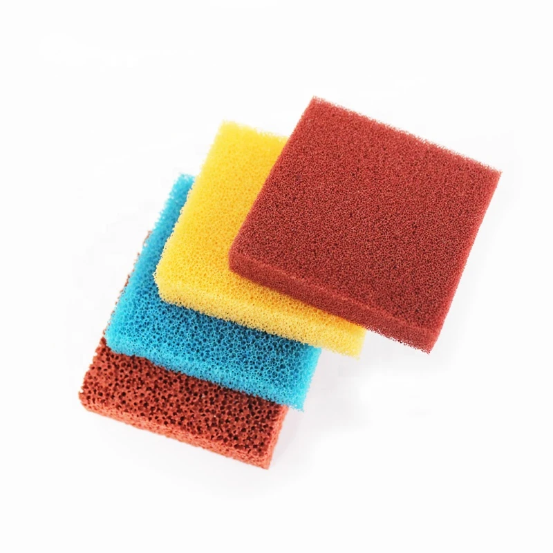 Silicone foam rubber sponge with open cell