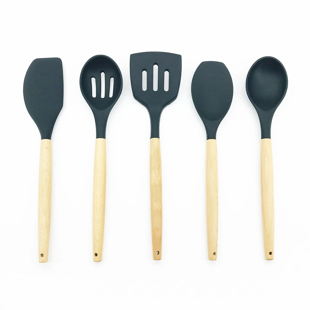 Silicone Kitchen Utensils Set Non-stick Kitchenware Cooking Tools Spoon Spatula Ladle Egg Beaters Tools Gadget Accessories