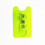 Silicone mobile phone self adhesive sticker silicone credit card holder wallet with stand