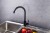 Import SKL-1309S Newest kitchen sink hot and cold water mixer taps single handle black round kitchen faucets from China