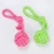 Import Small And Medium Puppy Dog Toy TPR String Ball Wholesale Interactive Chewing Teeth Clean Cotton Bite Green Pet Dog Toy Rope Ball from China