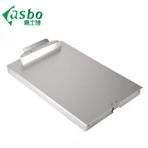 Small high quality customized logo sliver aluminum cheap storage clipboards