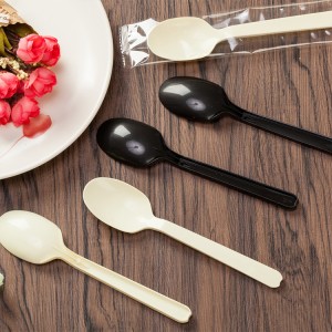 Small plastic colored soup spoon food grade plastic spoon for wholesale