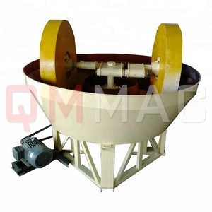 Small type gold ore mining equipment wet pan mill for selecting gold mill