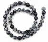 Snowflake jasper beads, round 12mm, gemstone loose beads, beads for jewelry making
