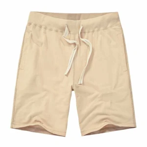 Solid Cotton Custom Logo Casual Drawstring Men Shorts Pants Summer MenS Elastic Waist Shorts