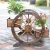 Import Solid wood wheel flower pot display racks garden planters from China